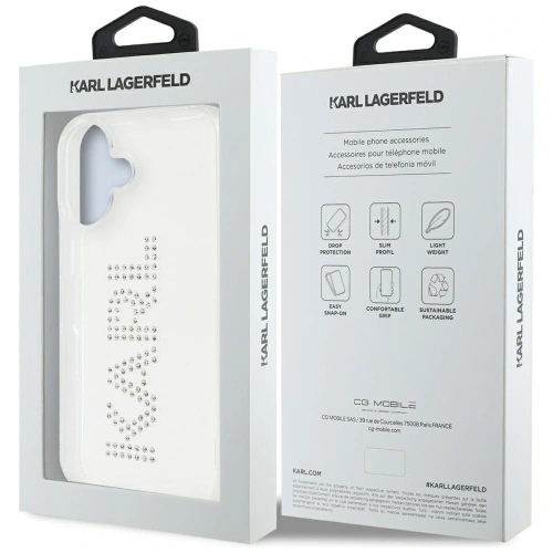 Buy Karl Lagerfeld IML Rhinestones Logo Apple iPhone 16 clear - KLD21991 - {ean13} - Home Screen Store Europe