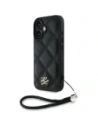 Karl Lagerfeld prošívané logo s iniciály a řetízkem Apple iPhone 16 černý