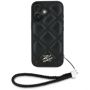 Kup Etui Karl Lagerfeld Quilted Initial Logo & Chain Strap do Apple iPhone 16 czarny - KLD21992 - {ean13} - Sklep Home Screen