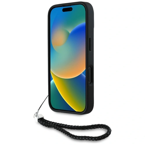 Buy Karl Lagerfeld Quilted Initial Logo & Chain Strap Apple iPhone 16 black - KLD21992 - {ean13} - Home Screen Store Europe