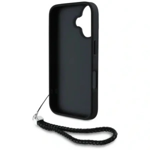 Buy Karl Lagerfeld Quilted Initial Logo & Chain Strap Apple iPhone 16 black - KLD21992 - {ean13} - Home Screen Store Europe
