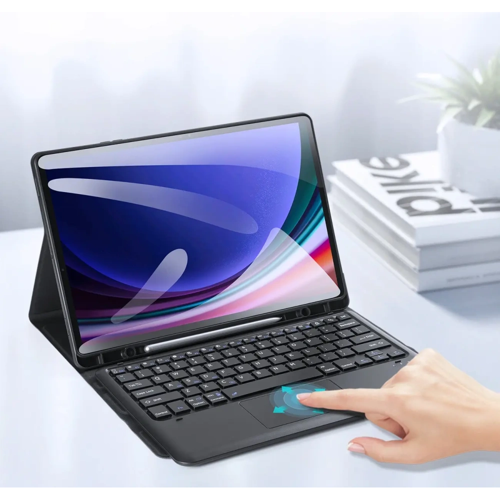 Etui z klawiaturą Bluetooth Dux Ducis Seria TK Samsung Tab S9 Plus / S9 FE Plus czarne