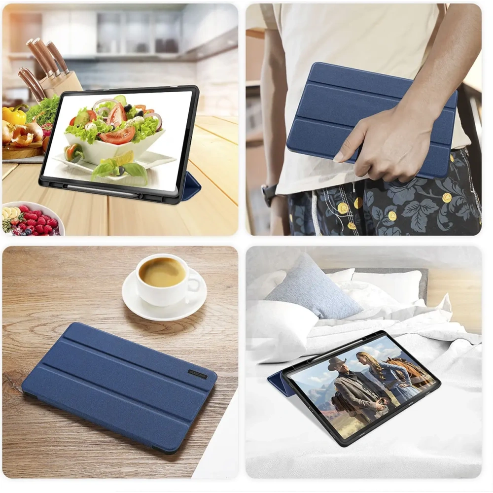 Etui Dux Ducis Domo na Samsung Galaxy Tab S10 Plus / S9 Plus / S9 FE Plus niebieskie