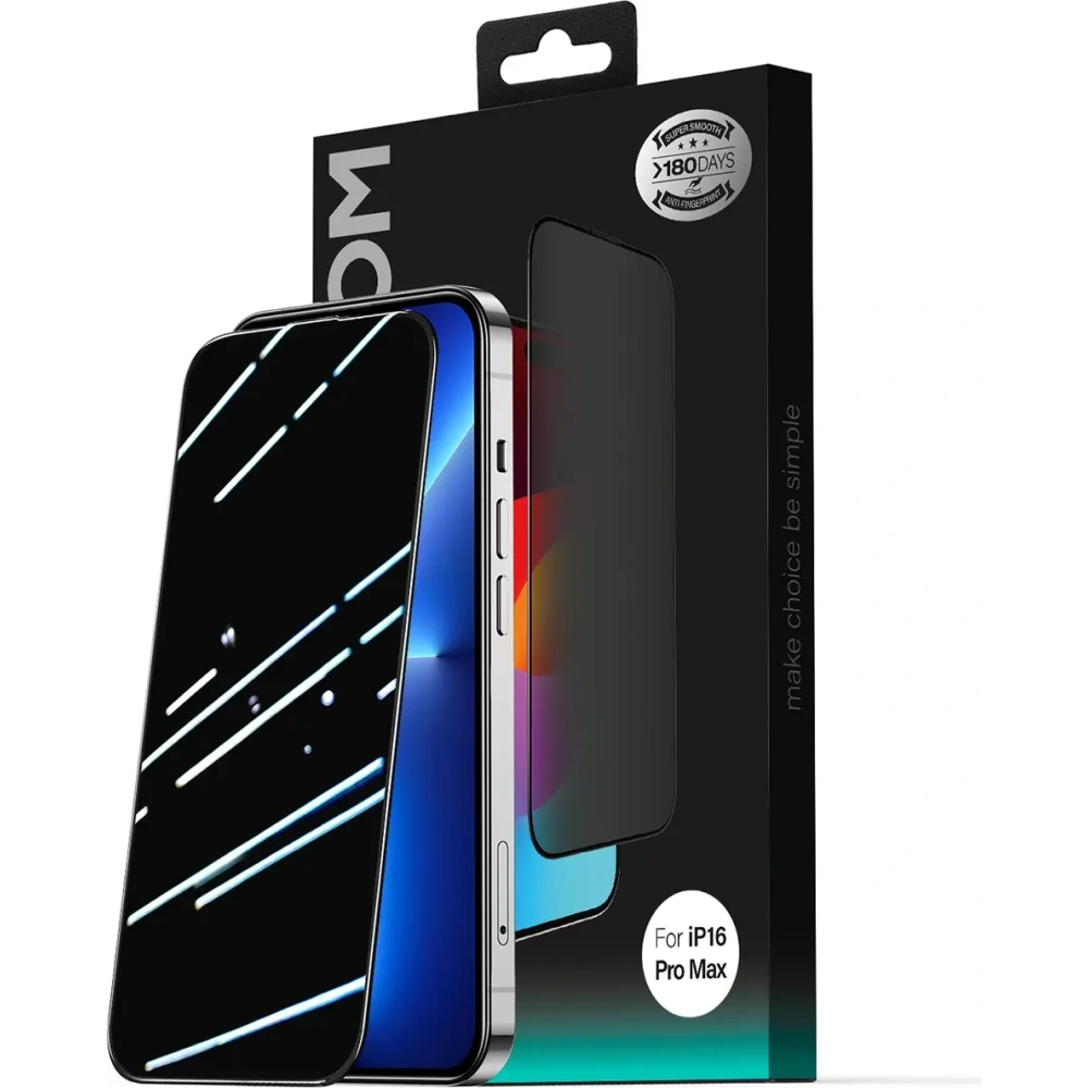 Szkło hartowane Joyroom JR-MLG0282 2.5D Dustproof prywatyzujące z czarną ramką Apple iPhone 15 Plus / 16 Plus