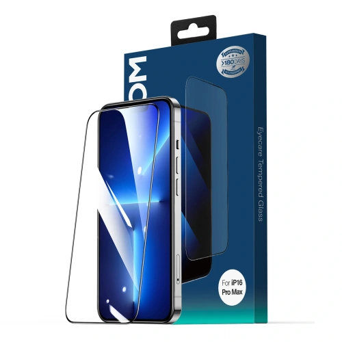 Buy Joyroom JR-MLG0285 2.5D Anti-Blue Light + Dustproof tempered glass with black frame Apple iPhone 16 Pro - JYR1172 - {ean13} - Home Screen Store Europe