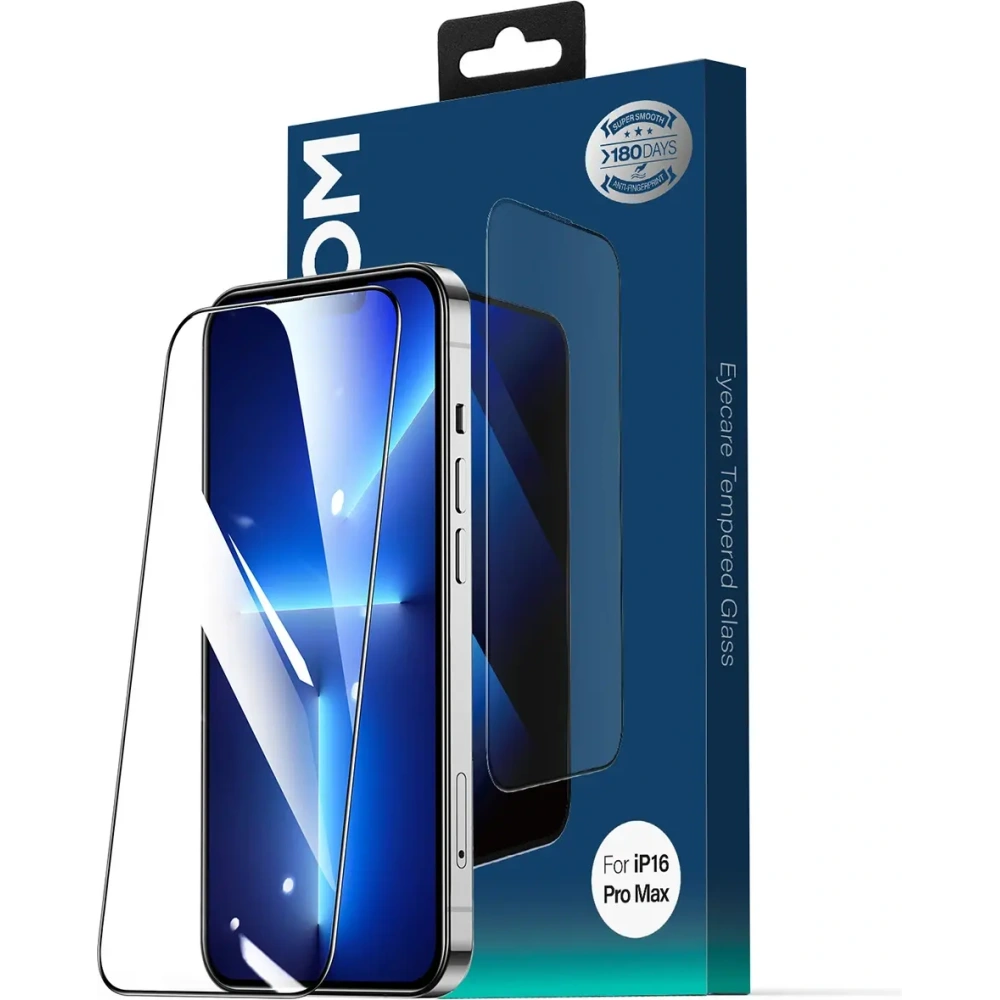 Szkło hartowane Joyroom JR-MLG0287 2.5D Anti-Blue Light + Dustproof z czarną ramką Apple iPhone 16 Pro Max