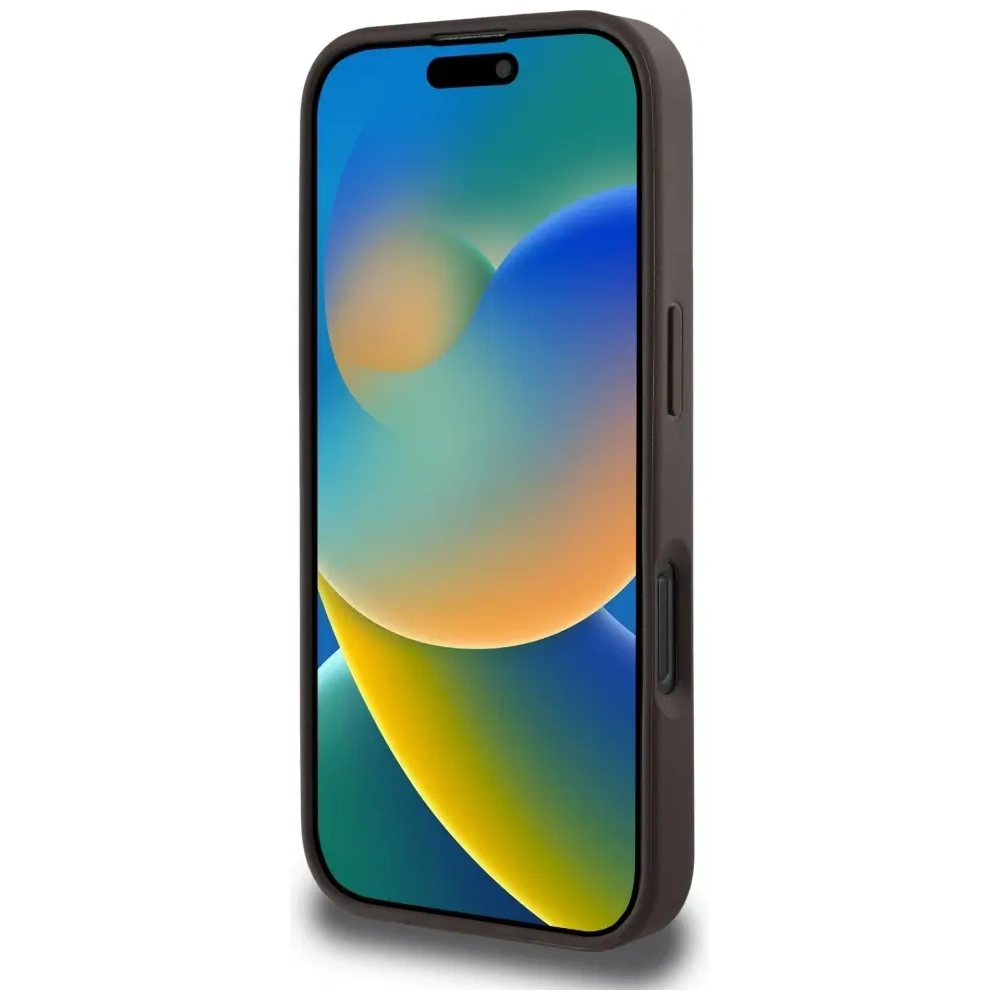 Etui Guess 4G Circle Classic Logo MagSafe do Apple iPhone 16 Pro Max brązowy