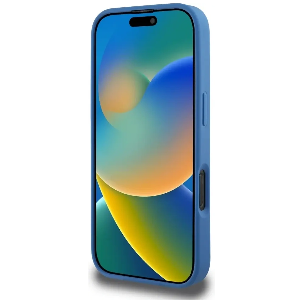 Etui Guess 4G Circle Classic Logo MagSafe do Apple iPhone 16 Pro Max niebieski