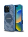 Guess 4G Circle Classic Logo MagSafe Apple iPhone 16 Pro modrý
