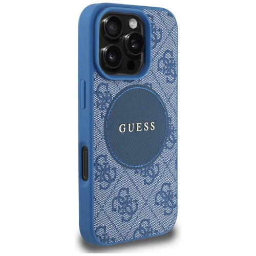 Kup Etui Guess 4G Circle Classic Logo MagSafe do Apple iPhone 16 Pro niebieski - GUE4484 - {ean13} - Sklep Home Screen