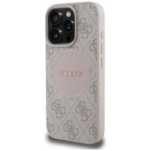Kup Etui Guess 4G Circle Classic Logo MagSafe do Apple iPhone 16 Pro różowy - GUE4485 - {ean13} - Sklep Home Screen