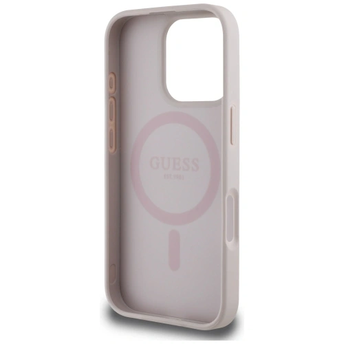 Kup Etui Guess 4G Circle Classic Logo MagSafe do Apple iPhone 16 Pro różowy - GUE4485 - {ean13} - Sklep Home Screen