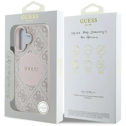 Kup Guess 4G Circle Classic Logo MagSafe Apple iPhone 16 rózsaszín - GUE4486 - {ean13} - Sklep Home Screen