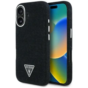 Buy Guess Denim Triangle Logo MagSafe Apple iPhone 16 black - GUE4488 - {ean13} - Home Screen Store Europe