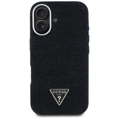 Kup Guess Denim Triangle Logo MagSafe Apple iPhone 16 fekete - GUE4488 - {ean13} - Sklep Home Screen
