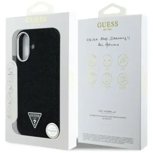 Buy Guess Denim Triangle Logo MagSafe Apple iPhone 16 black - GUE4488 - {ean13} - Home Screen Store Europe