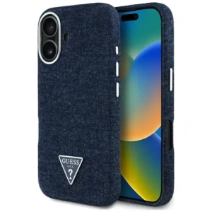 Buy Guess Denim Triangle Logo MagSafe Apple iPhone 16 blue - GUE4489 - {ean13} - Home Screen Store Europe