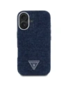 Kup Etui Guess Denim Triangle Logo MagSafe do Apple iPhone 16 niebieski - GUE4489 - {ean13} - Sklep Home Screen
