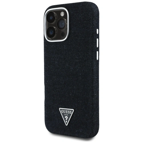 Kup Guess Denim Triangle Logo MagSafe Apple iPhone 16 Pro fekete - GUE4490 - {ean13} - Sklep Home Screen