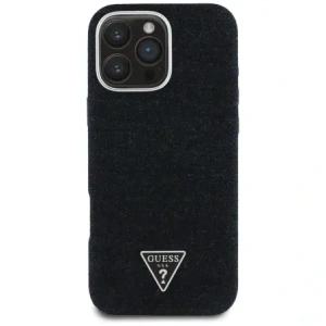 Buy Guess Denim Triangle Logo MagSafe Apple iPhone 16 Pro black - GUE4490 - {ean13} - Home Screen Store Europe