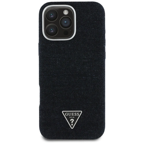 Kup Guess Denim Triangle Logo MagSafe Apple iPhone 16 Pro fekete - GUE4490 - {ean13} - Sklep Home Screen