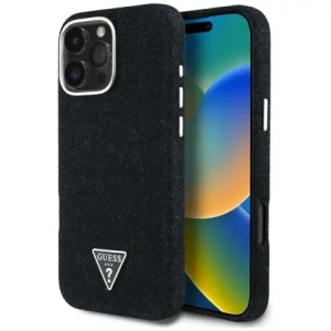 Buy Guess Denim Triangle Logo MagSafe Apple iPhone 16 Pro Max black - GUE4491 - {ean13} - Home Screen Store Europe