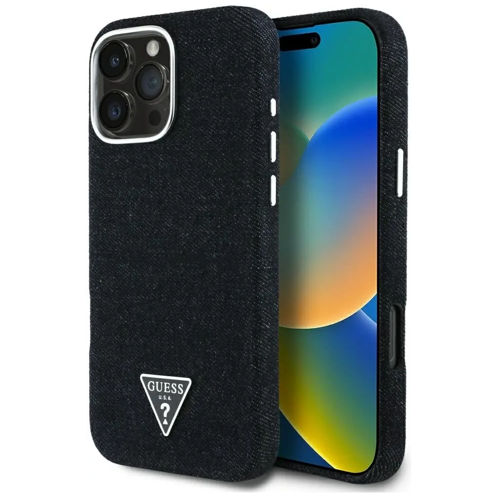 Etui Guess Denim Triangle Logo MagSafe do Apple iPhone 16 Pro Max