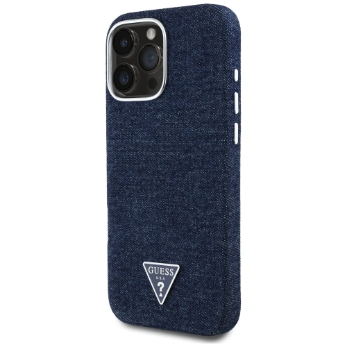 Kup Guess Denim Triangle Logo MagSafe Apple iPhone 16 Pro kék - GUE4493 - {ean13} - Sklep Home Screen