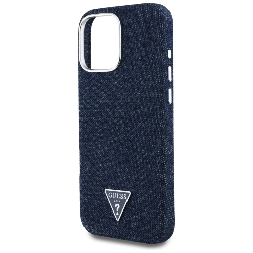 Kup Etui Guess Denim Triangle Logo MagSafe do Apple iPhone 16 Pro niebieski - GUE4493 - {ean13} - Sklep Home Screen