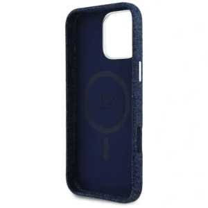 Kup Etui Guess Denim Triangle Logo MagSafe do Apple iPhone 16 Pro niebieski - GUE4493 - {ean13} - Sklep Home Screen