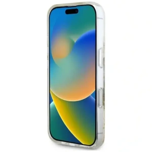 Kup Guess Flori din rășină cu sclipici MagSafe Apple iPhone 16 bej - GUE4494 - {ean13} - Sklep Home Screen