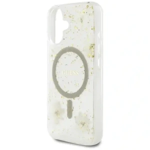 Kup Guess Gyanta Virágok Csillám MagSafe Apple iPhone 16 bézs - GUE4494 - {ean13} - Sklep Home Screen