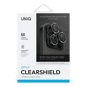 Kup Szkło na obiektyw aparatu UNIQ Optix Clear Camera Lens Protector Apple iPhone 16 Pro / 16 Pro Max crystal clear - UNIQ1517 - {ean13} - Sklep Home Screen