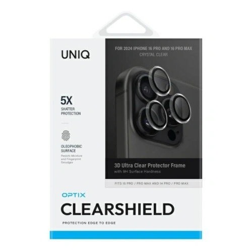 Kup Protector de lentilă clar UNIQ Optix pentru cameră Apple iPhone 16 Pro / 16 Pro Max, cristalin clar - UNIQ1517 - {ean13} - Sklep Home Screen