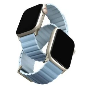 Buy UNIQ Revix Premium Apple WatchSeries 1/2/3/4/5/6/7/8/9/SE/SE2 38/40/41mm Edition Reversible Magnetic Leather arctic-soft blue - UNIQ1519 - {ean13} - Home Screen Store Europe