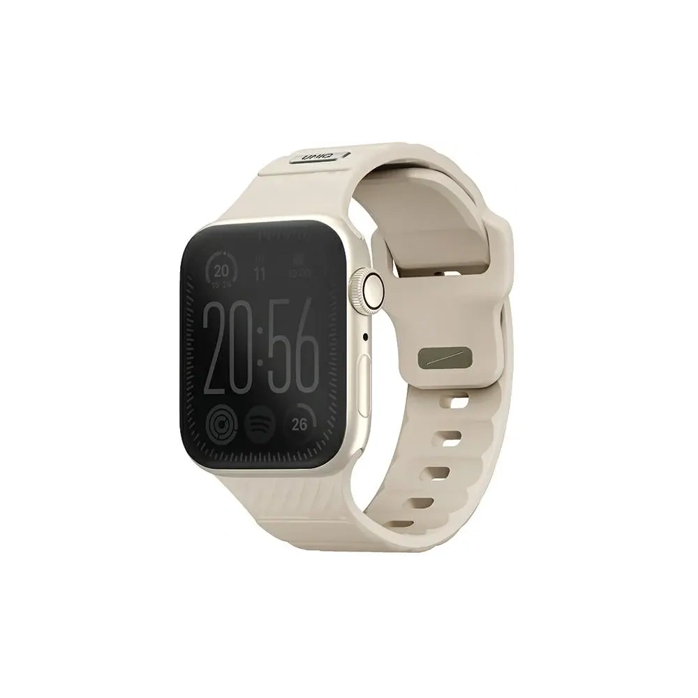Pasek UNIQ Stride Apple Watch Series1/2/3/4/5/6/7/8/9/SE/SE2 38/40/41mm FKM Rubber Strap khaki/pale khaki