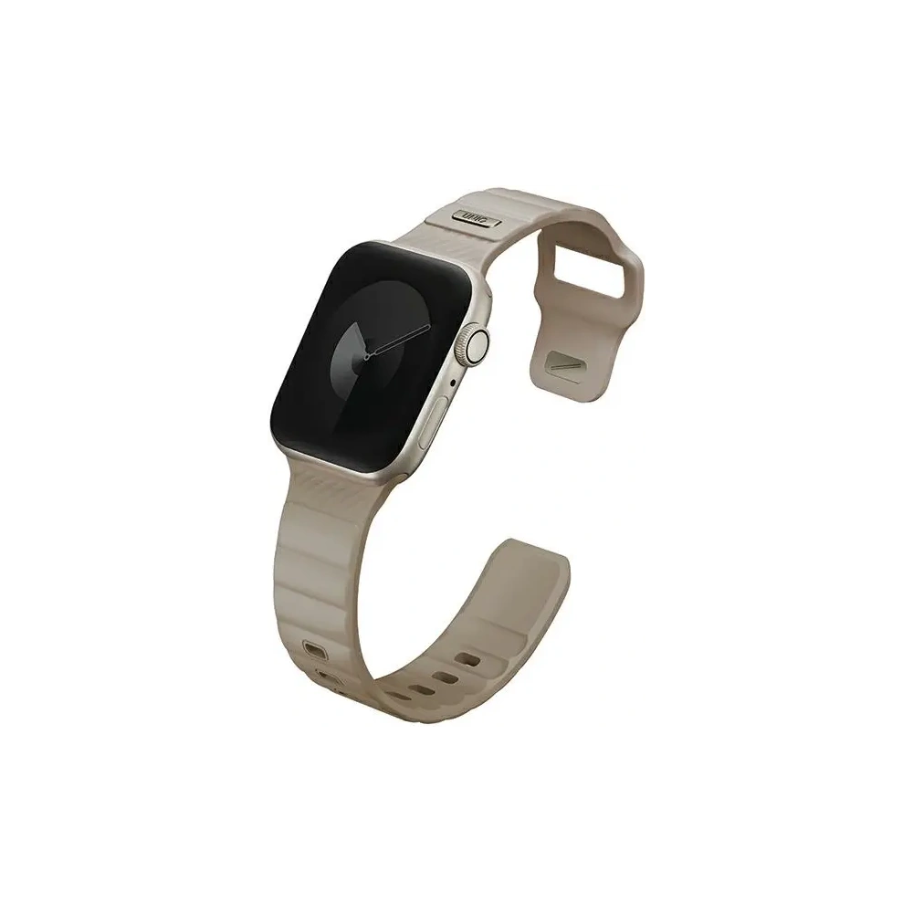 Pasek UNIQ Stride Apple Watch Series1/2/3/4/5/6/7/8/9/SE/SE2 38/40/41mm FKM Rubber Strap khaki/pale khaki