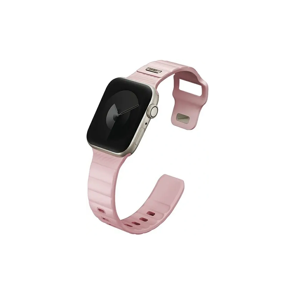 Pasek UNIQ Stride Apple Watch Series1/2/3/4/5/6/7/8/9/SE/SE2 38/40/41mm FKM Rubber Strap różowy/pale pink
