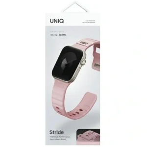 Buy UNIQ Stride Apple Watch Series1/2/3/4/5/6/7/8/9/SE/SE2 38/40/41mm FKM Rubber Strap pale pink - UNIQ1522 - {ean13} - Home Screen Store Europe