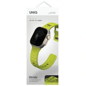Kup Pasek UNIQ Stride Apple Watch Series1/2/3/4/5/6/7/8/9/SE/SE2/Ultra/Ultra 2 42/44/45/49mm FKM Rubber Strap limonkowy/lime green - UNIQ1524 - {ean13} - Sklep Home Screen