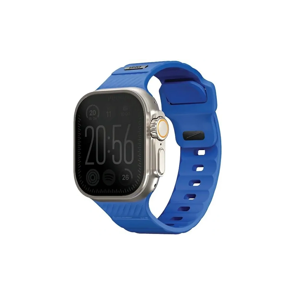 Pasek UNIQ Stride Apple Watch Series1/2/3/4/5/6/7/8/9/SE/SE2/Ultra/Ultra 2 42/44/45/49mm FKM Rubber Strap niebieski/cobalt blue