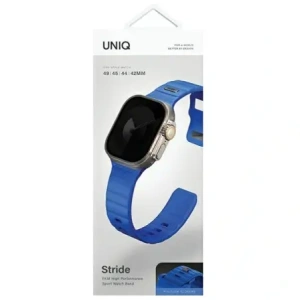Kup Pasek UNIQ Stride Apple Watch Series1/2/3/4/5/6/7/8/9/SE/SE2/Ultra/Ultra 2 42/44/45/49mm FKM Rubber Strap niebieski/cobalt blue - UNIQ1525 - {ean13} - Sklep Home Screen