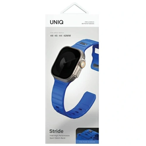 Kup UNIQ Stride Apple Watch Series1/2/3/4/5/6/7/8/9/SE/SE2/Ultra/Ultra 2 42/44/45/49mm FKM gumový pásek kobaltově modrý - UNIQ1525 - {ean13} - Sklep Home Screen