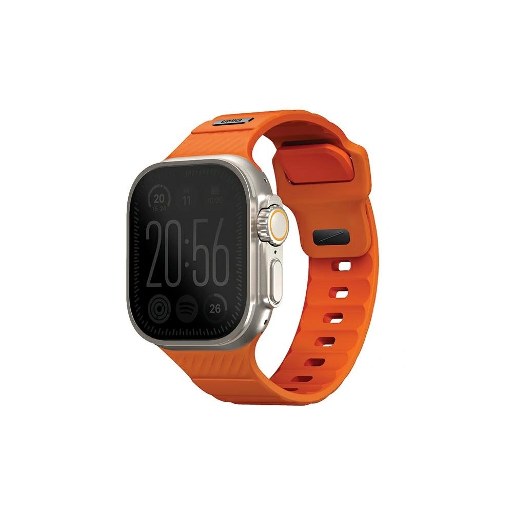 Pasek UNIQ Stride Apple Watch Series1/2/3/4/5/6/7/8/9/SE/SE2/Ultra/Ultra 2 42/44/45/49mm FKM Rubber Strap pomarańczowy/volt orange