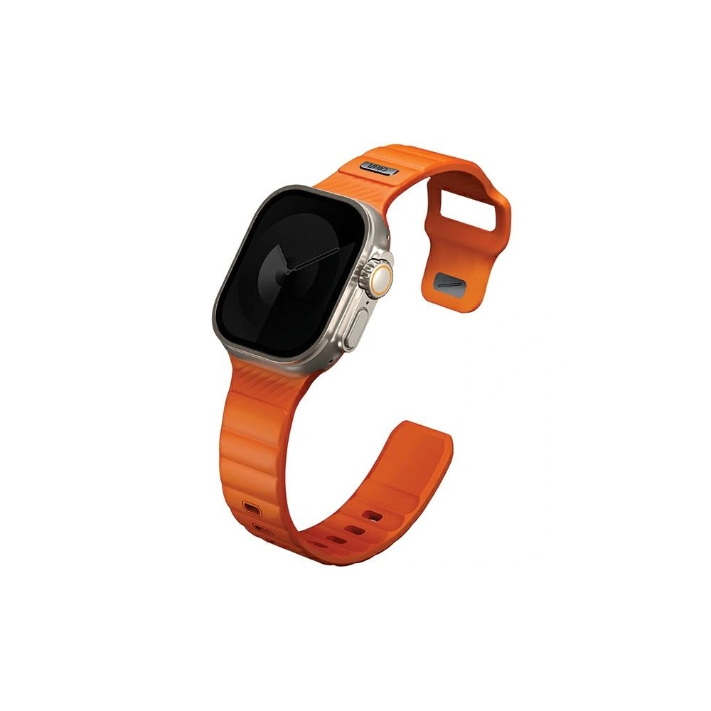 Pasek UNIQ Stride Apple Watch Series1/2/3/4/5/6/7/8/9/SE/SE2/Ultra/Ultra 2 42/44/45/49mm FKM Rubber Strap pomarańczowy/volt orange