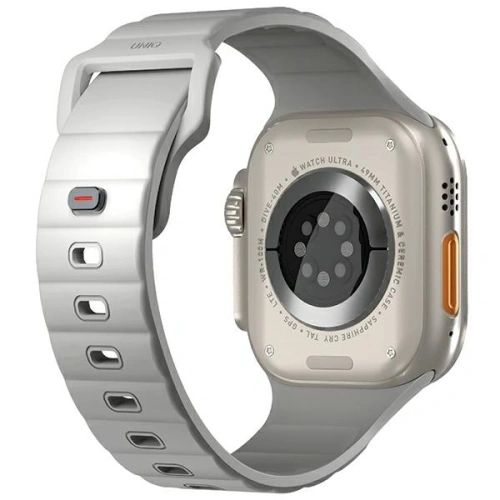 Kup UNIQ Stride Apple Watch Series1/2/3/4/5/6/7/8/9/SE/SE2/Ultra/Ultra 2 42/44/45/49mm FKM gumový řemínek křídově šedý - UNIQ1527 - {ean13} - Sklep Home Screen