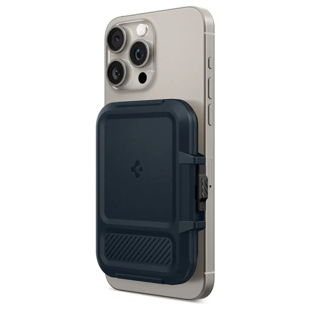 Uchwyt magnetyczny Spigen Lock Fit MagSafe Universal Magnetic Card Holder Metal Slate