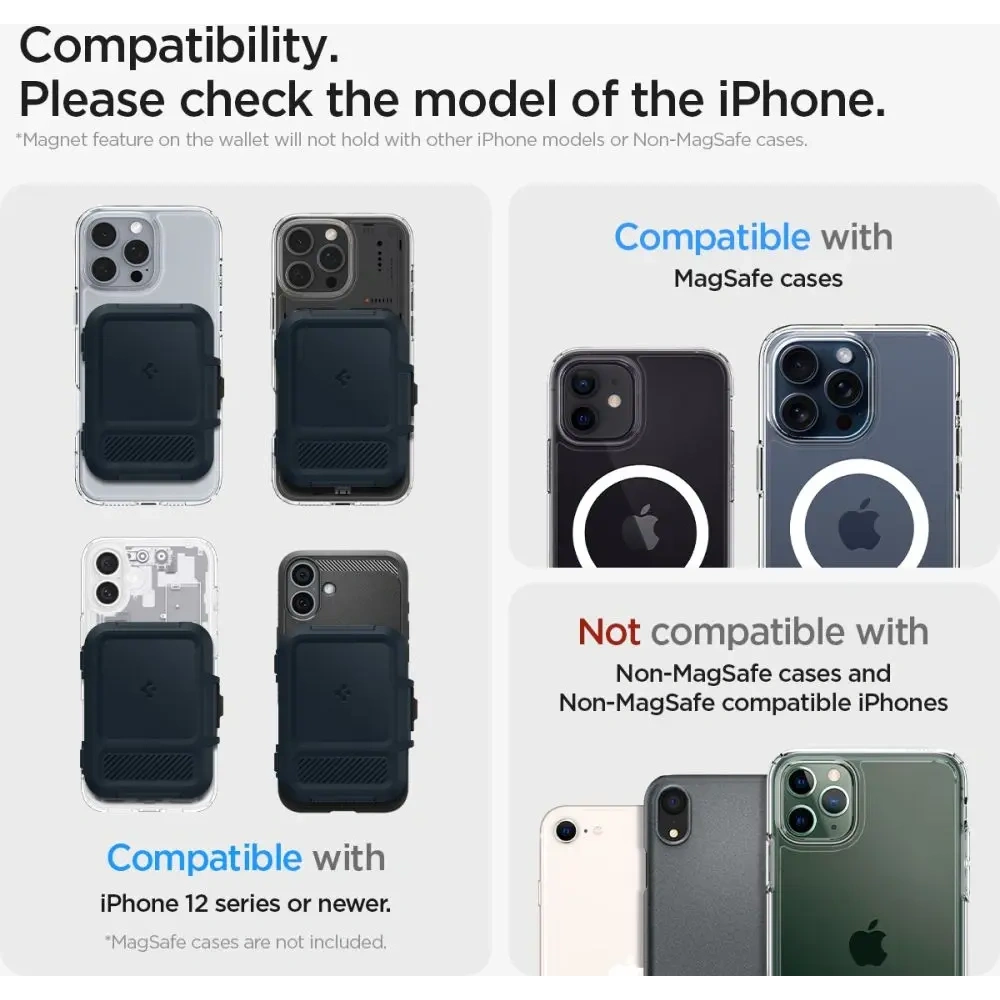 Uchwyt magnetyczny Spigen Lock Fit MagSafe Universal Magnetic Card Holder Metal Slate