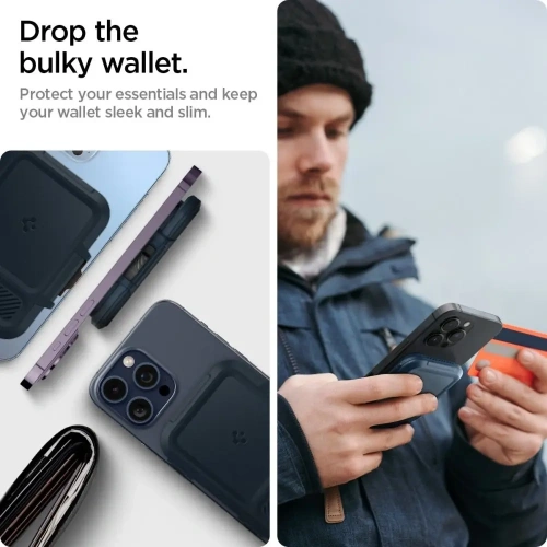 Kup Uchwyt magnetyczny Spigen Lock Fit MagSafe Universal Magnetic Card Holder Metal Slate - SPN16739 - {ean13} - Sklep Home Screen