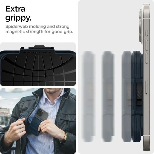 Kup Spigen Lock Fit MagSafe Univerzální Magnetický Držák Karty Metal Slate - SPN16739 - {ean13} - Sklep Home Screen